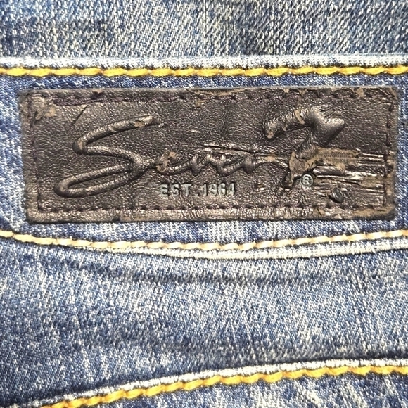 Seven 7 Women's Dark Wash Bootcut Denim Jeans Size 25 Like New - Picture 7 of 14